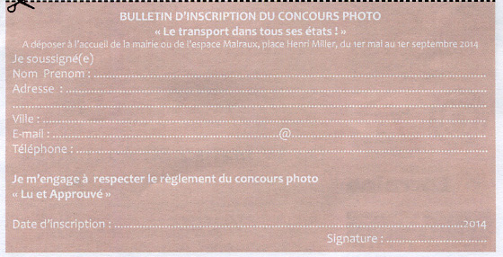 Bulletin d'inscription. 
